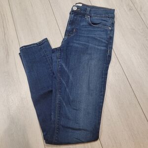 Hudson Women's Cotton Blend Nico Midrise Super Skinny Denim Jeans 26 Dark Blue